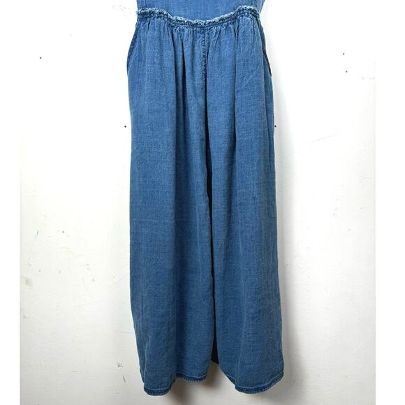 Aritzia Wilfred Hymne Linen Blend Apron Dress Preppy Cottage Farm Peasant Size 0 - Picture 5 of 12